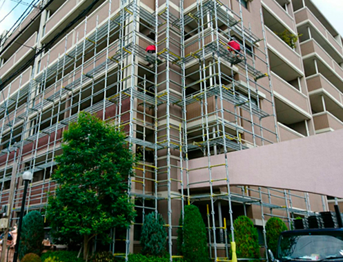 福岡の足場仮設工事一式 株式会社 行成